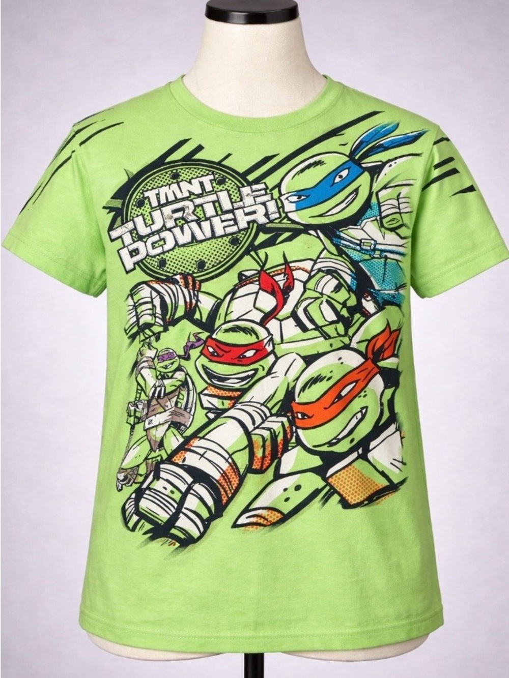 Nickelodeon TMNT Turtle Power T-Shirt Youth XXL (18) Green Teenage Mutant Ninja